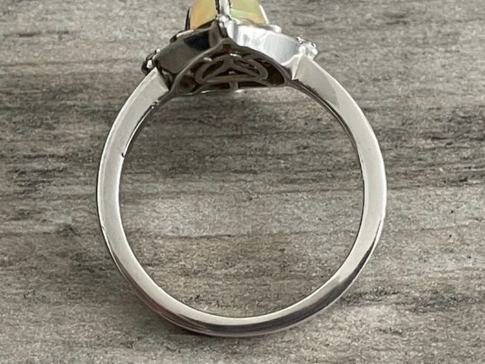 Ethiopian Opal Silver Ring