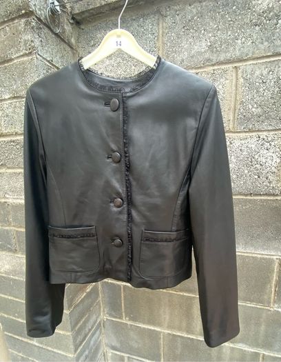 Genuine Soft Special Leather Ladies Jacket, Size 40