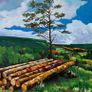 Landscape oil painting in rolled canvas Image 2