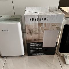 10 Litre Dehumidifier + Tower Fan Heater with remote