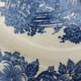 Lovely Vintage Blue and White 9.75 Inch Dinner Plate By Enoch Wedgwood (Tunstall) Ltd, in the Lovely Cottagecore Style "Woodland" Pattern, Some Crazing Image 3