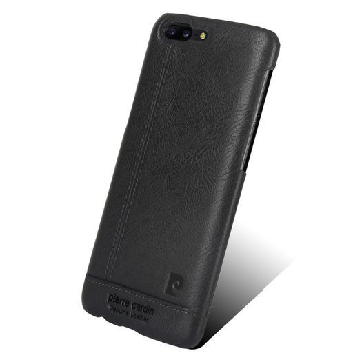 Pierre Cardin Genuine Leather Cover Hard Back Case For One Plus 5