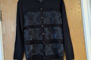 Fay Louise Navy Cardigan  .  S. M - 12.  New - No Tag.