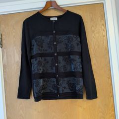 Fay Louise Navy Cardigan  .  S. M - 12.  New - No Tag.