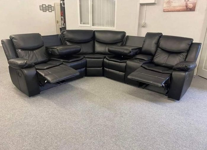 Valarie Corner Leather Recliner Sofa