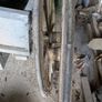 Pair of 46" Antique Wooden Carriage Wheels (Solid Rubber Tyres) Image 6