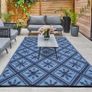 Outdoor Rugs for Garden Patios, 4x6ft Plastic Weatherproof Woven Picnic Blankets, Reversible & Easy Cleaning Deck Carpet Camping Mats (FREE SHIPPING) Image 2