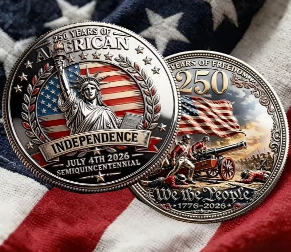 1pc 250th Anniversary of American Independence Coin (1776-2026), new.