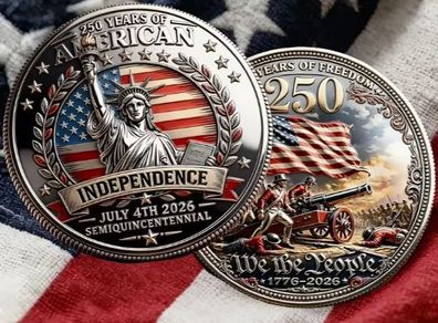 1pc 250th Anniversary of American Independence Coin (1776-2026), new.