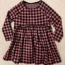 Girls Pink Check Dress Image 2