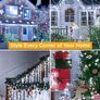 Icicle Lights Outdoor Christmas 2000 LED 60M Cool White Decorations String Fairy Lights with Timer for Xmas Garden & Party | Mains Powered Clear Cable Image 2