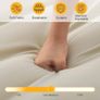 Roll Up Floor Mattress Double, 10cm Thick Portable Futon Mattress, High Density Foam Foldable Mattress, Folding Guest Bed Sleep Mattress for Travel, Car Tent, 190x120cm, Beige Image 6