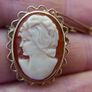 Vintage 9ct Gold 375 and Shell Cameo Brooch. 2,9g Image 10