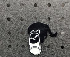 Cute cat enamel pin