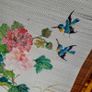 Antique handpainted bamboo screen Image 6