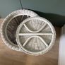 White Rattan Storage Footstool / Seat Meadows & Byrne Image 6