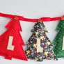 Padded Christmas Trees Bunting Image 2