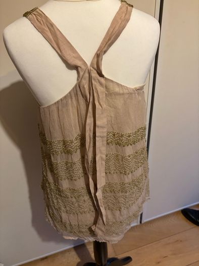 Reiss silk embellished top