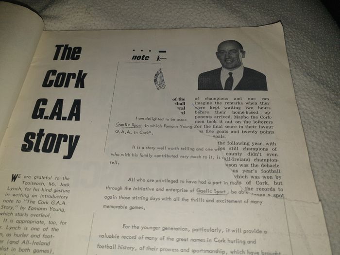 The Cork GAA Story Gaelic Sport Programme For Sale Here
