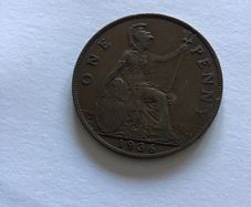 1936 George V British Penny 1d