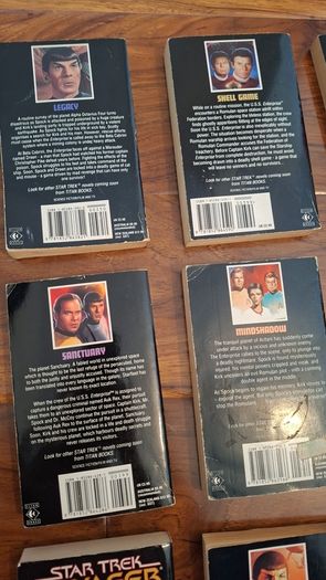 Star Trek Books x9 , from the 90's