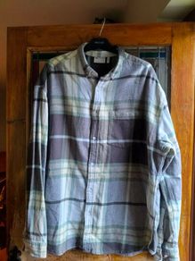 Asos design shirt. Flannel with Gray's And blues,