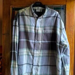 Asos design shirt. Flannel with Gray's And blues,