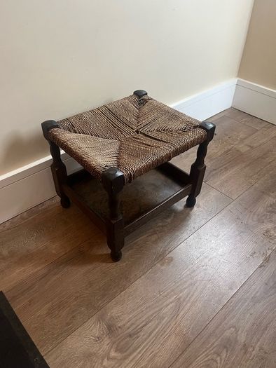 Antique Irish Woven Stool