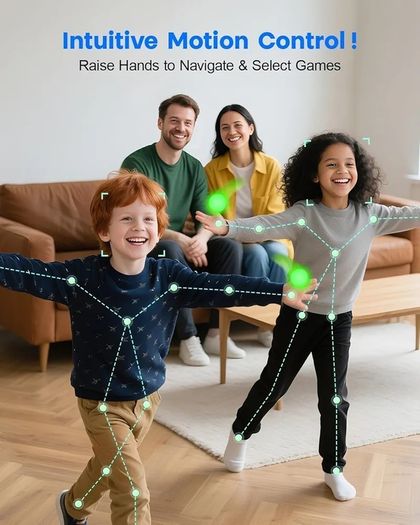 Motion Gaming Console for Kids: Educational AR Learning Games (28+) for Ages 4+ Boys & Girls - Boost Coordination Fitness & STEM Skills Motion-Sensing Video Game System