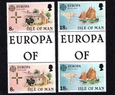 1981 Isle of Man Europa Folklore Commemorative Stamps Gutter Pairs Mint Never Hinged (MNH)
