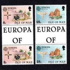 1981 Isle of Man Europa Folklore Commemorative Stamps Gutter Pairs Mint Never Hinged (MNH)