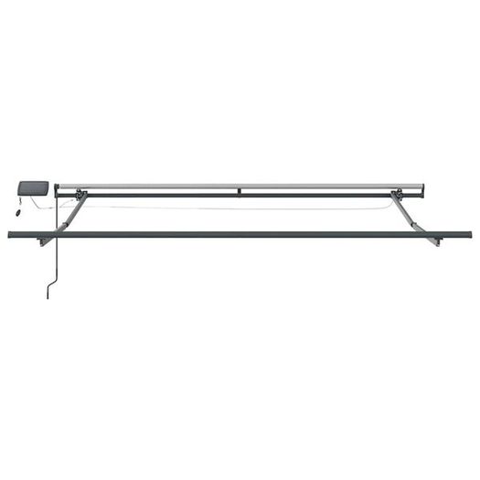 Manual Retractable Awning with LED 350x250 cm Orange and Brown