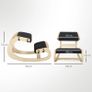 Kneeling seat, wooden ergonomic seat with rocking function, adjustable kneeling chair for home office Image 5