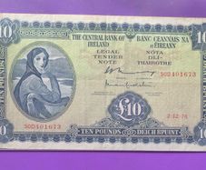 Irish ten pound lavery note