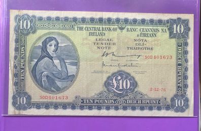 Irish ten pound lavery note