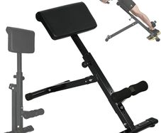 Roman Chair - Hyperextension Bench for Strength Training Back Extension, Foldable 5 Adjustable Position Home Gym Sit Up Bench for Glute & Ab Workouts, Optional Adjustment Incline & Multi-Functi
