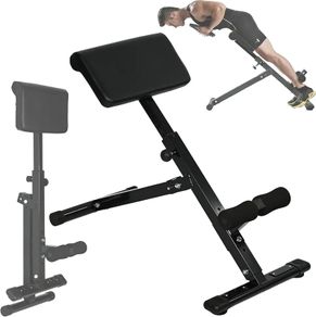 Roman Chair - Hyperextension Bench for Strength Training Back Extension, Foldable 5 Adjustable Position Home Gym Sit Up Bench for Glute & Ab Workouts, Optional Adjustment Incline & Multi-Functi