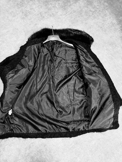 S Italy wool and mohair coat black