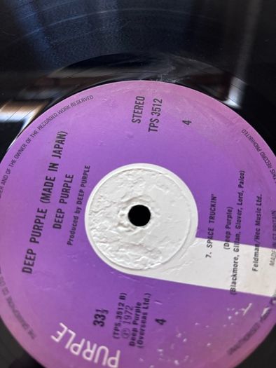 Deep Purple vinyl lp Irish pressing