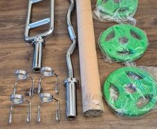 large brand new olympic weight lifting set