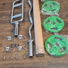 large brand new olympic weight lifting set