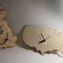 Unique Bespoke Great Britain County Shape Clock Wooden Map Country Uk Clock Image 3