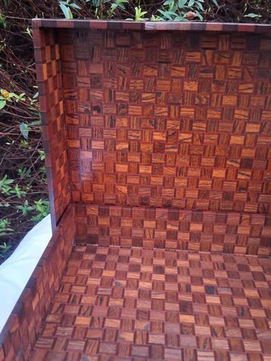 Japanese Wooden Parquet Stationery Box