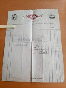 Rathmines mechanic invoice 1956