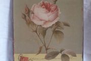 Vintage Enamel Rose Wall Plaque