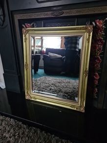 Gold bevelled mirror