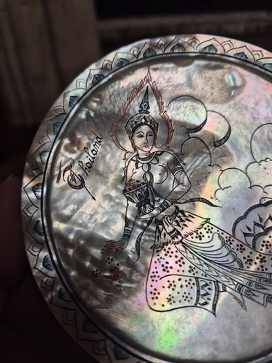 Vintage Mother of Pearl Goddess scene Thailand