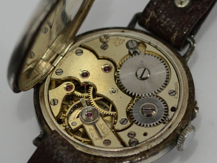 Vintage Silver Trench Wrist Watch
