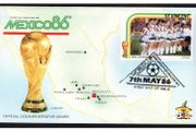 1986 St Vincent First Day Cover for Mexico Football (FIFA) World Cup 86 Featuring Scotland Team First Day Cover (FDC)