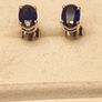 Natural Sapphire Sterling Silver 2 in 1 Stud/Drop Earrings Image 4